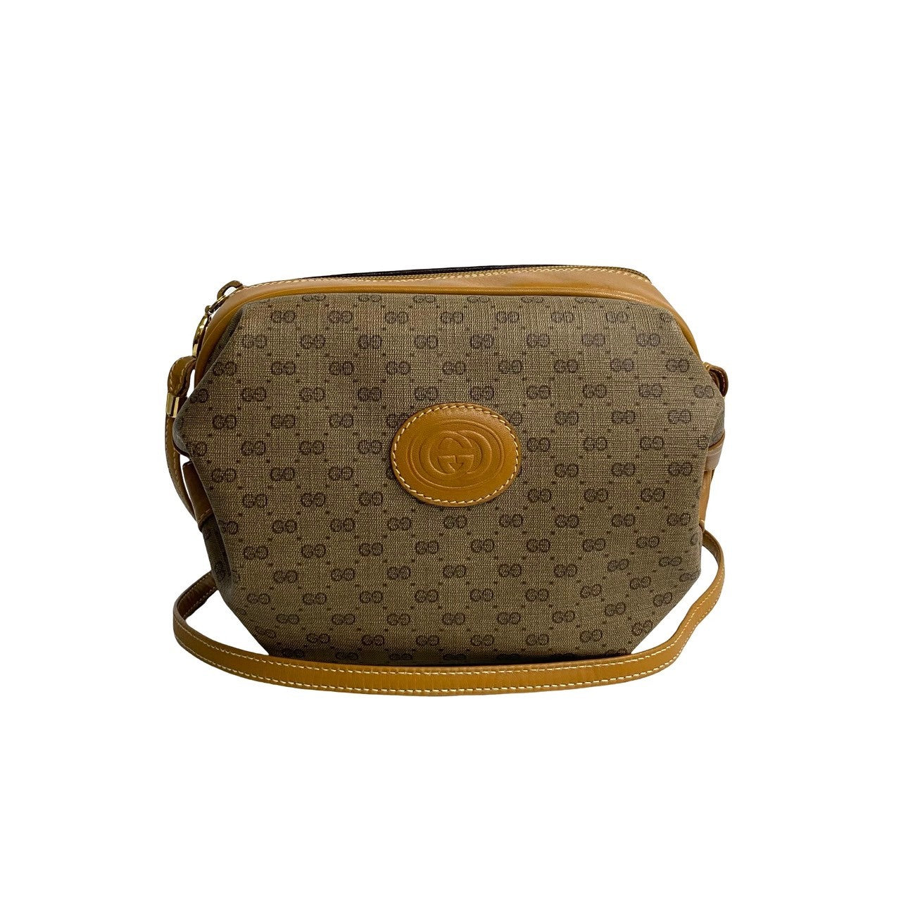 GUCCI Shoulder Bag leather Brown