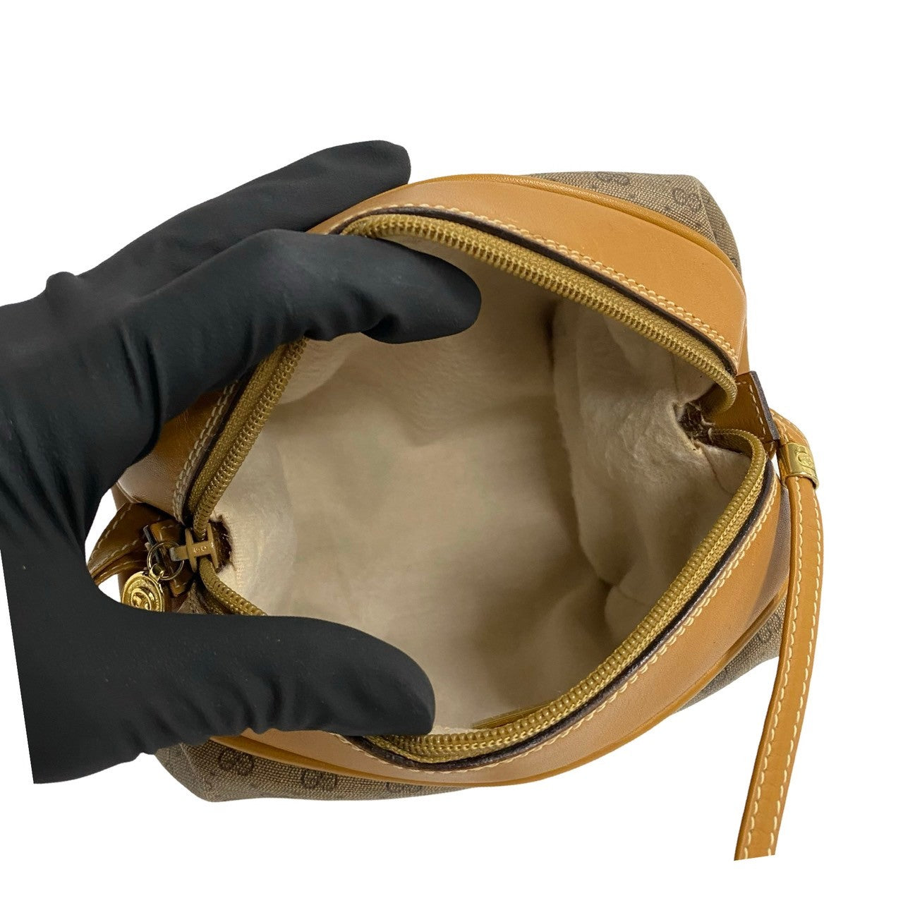 GUCCI Shoulder Bag leather Brown