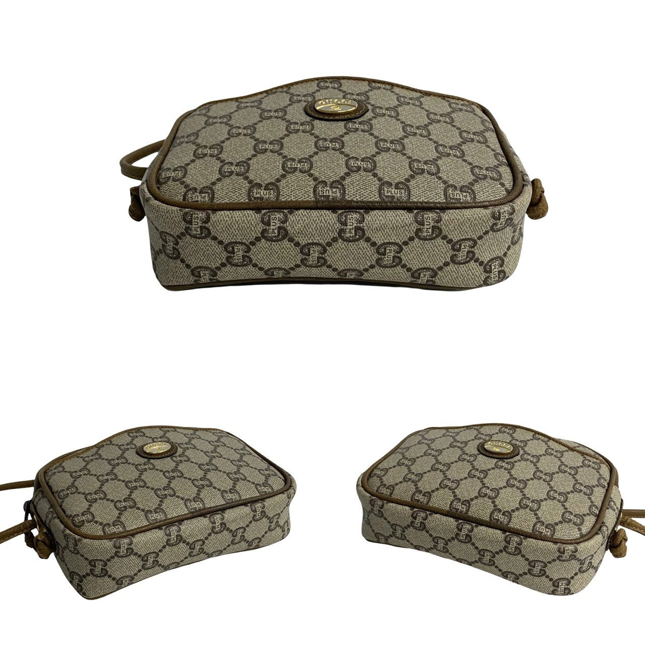 GUCCI Shoulder Bag PVC Brown