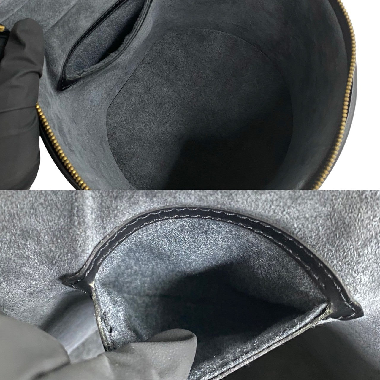 LOUIS VUITTON Handbag Epi Leather black Epi Cannes