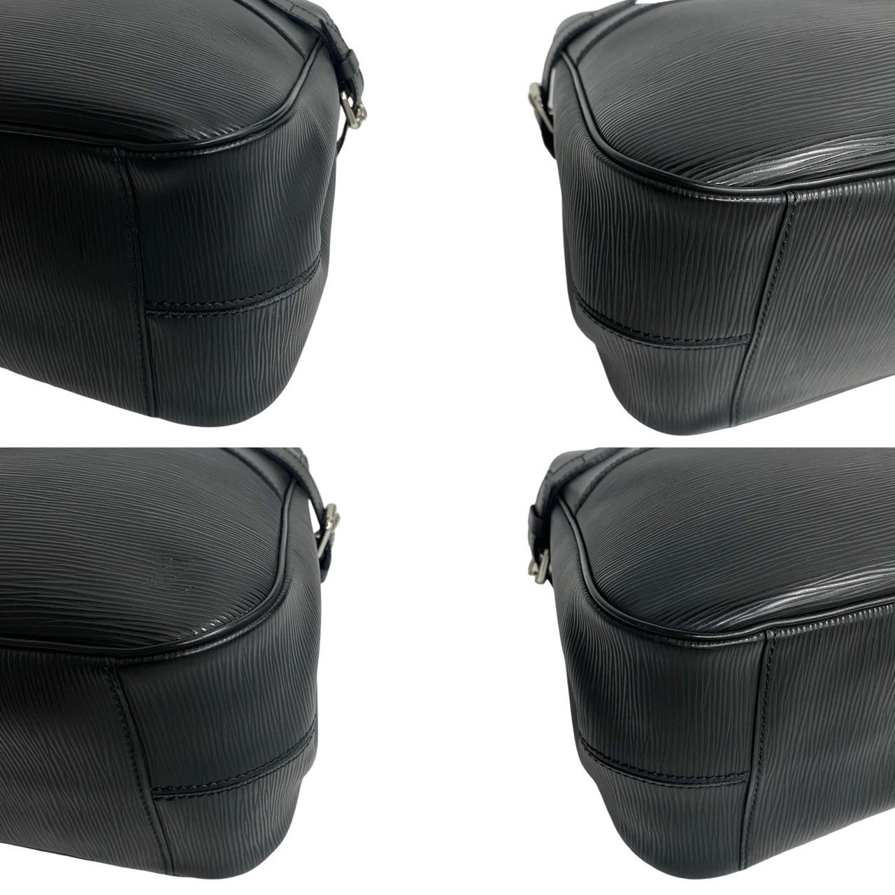 LOUIS VUITTON Handbag leather black Epi Passy PM