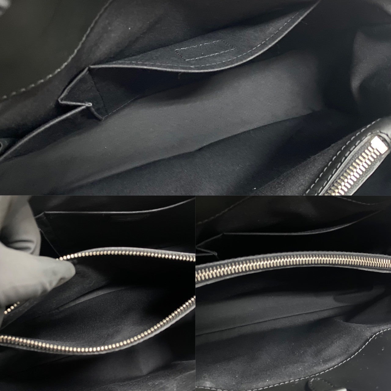 LOUIS VUITTON Handbag leather black Epi Passy PM