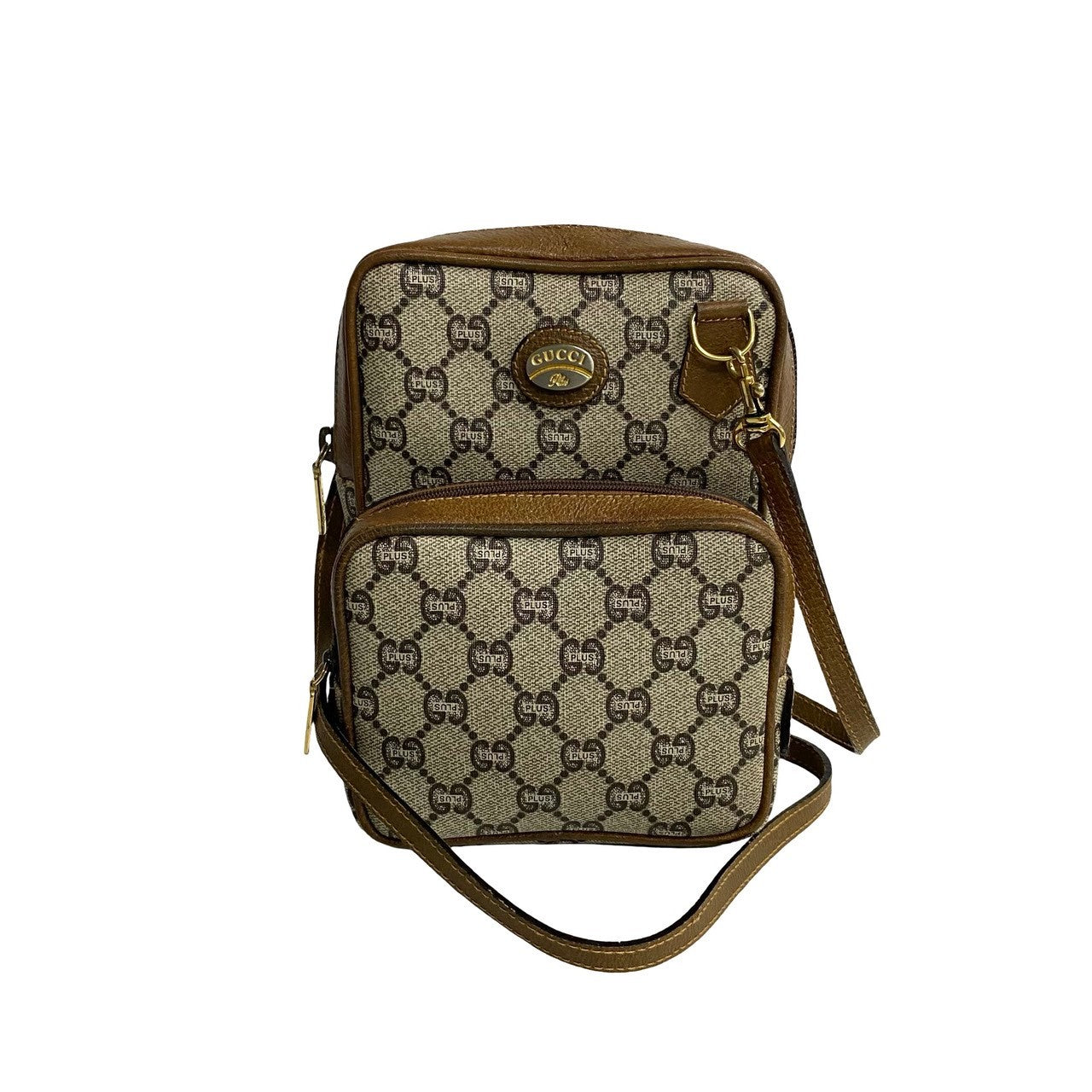 GUCCI Shoulder Bag leather Brown
