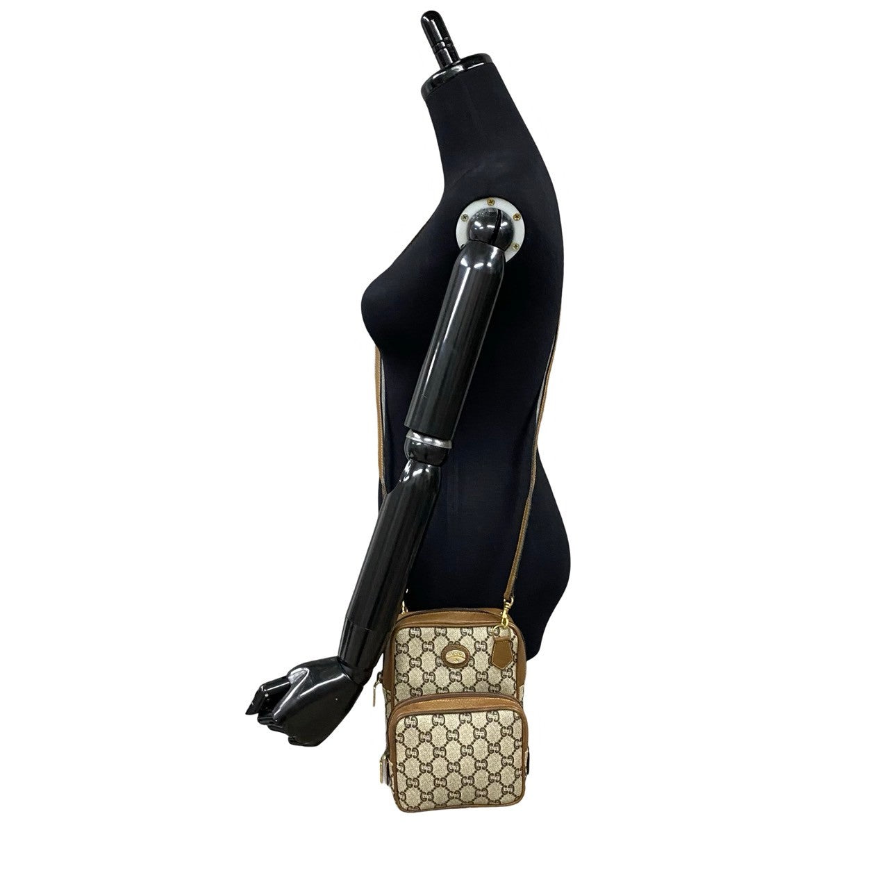 GUCCI Shoulder Bag leather Brown
