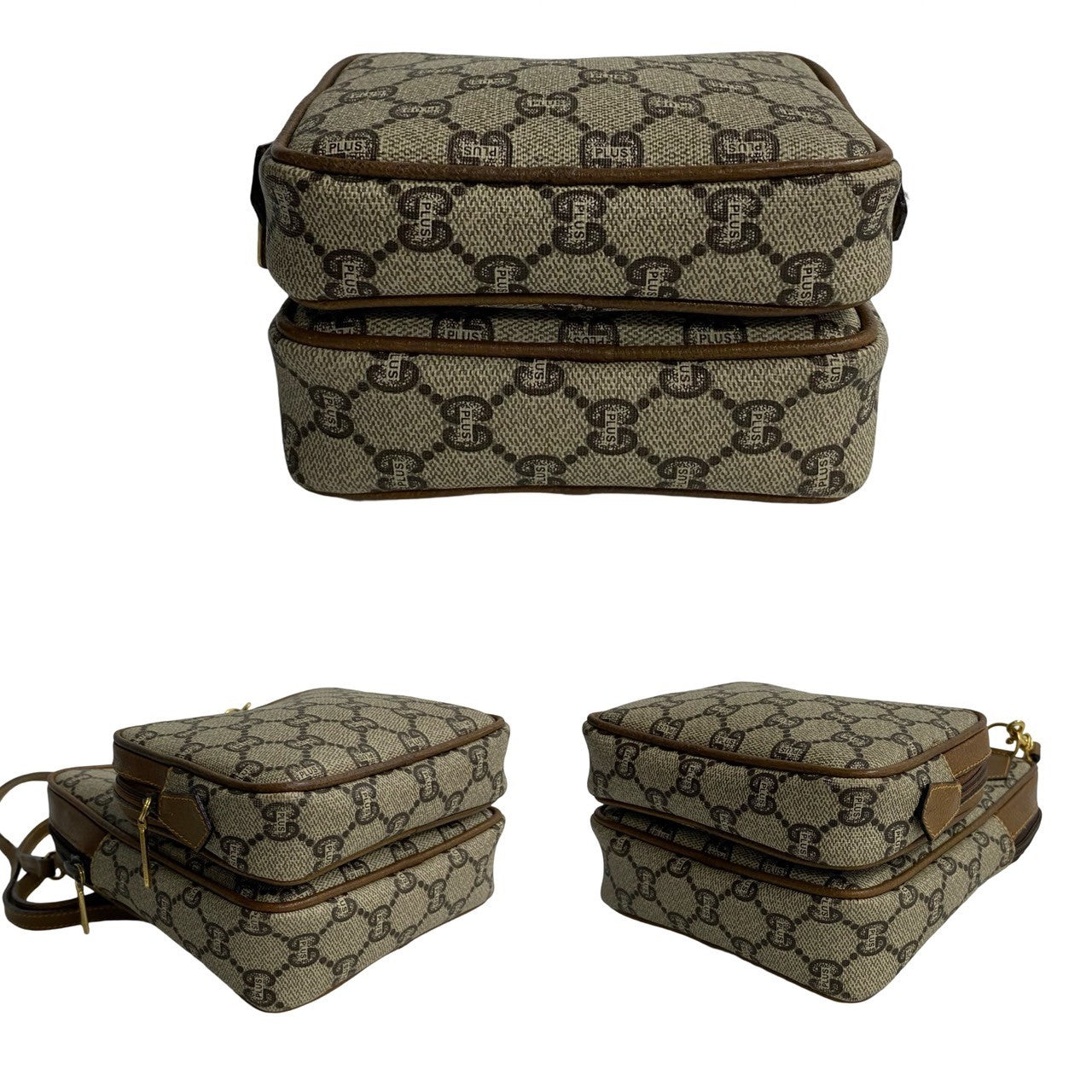 GUCCI Shoulder Bag leather Brown