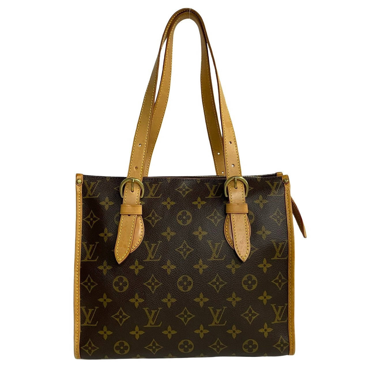 LOUIS VUITTON Handbag leather Brown Monogram Popincourt Haut