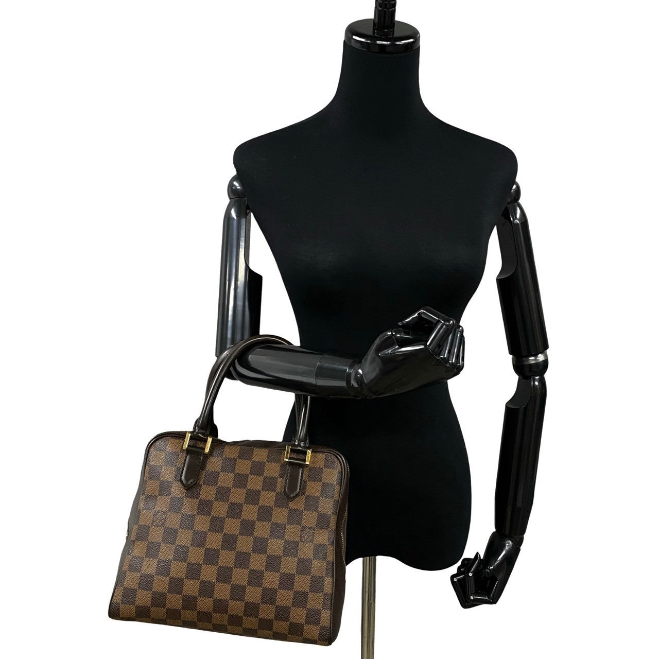 LOUIS VUITTON Handbag leather Brown Damier Brera