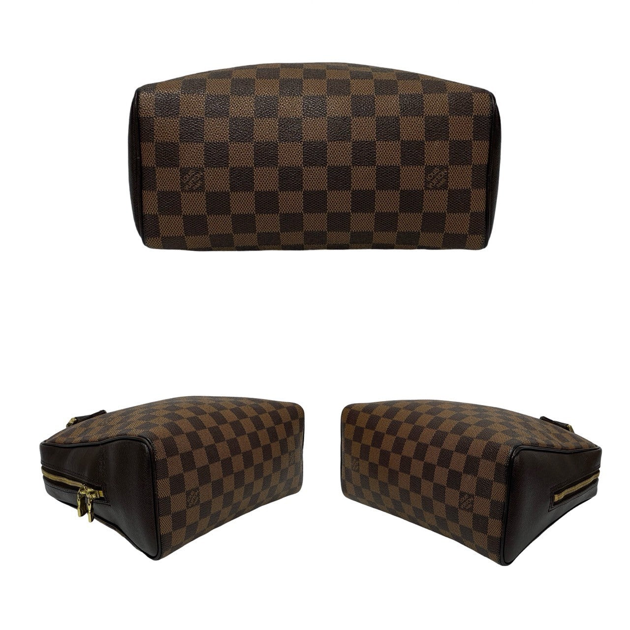 LOUIS VUITTON Handbag leather Brown Damier Brera