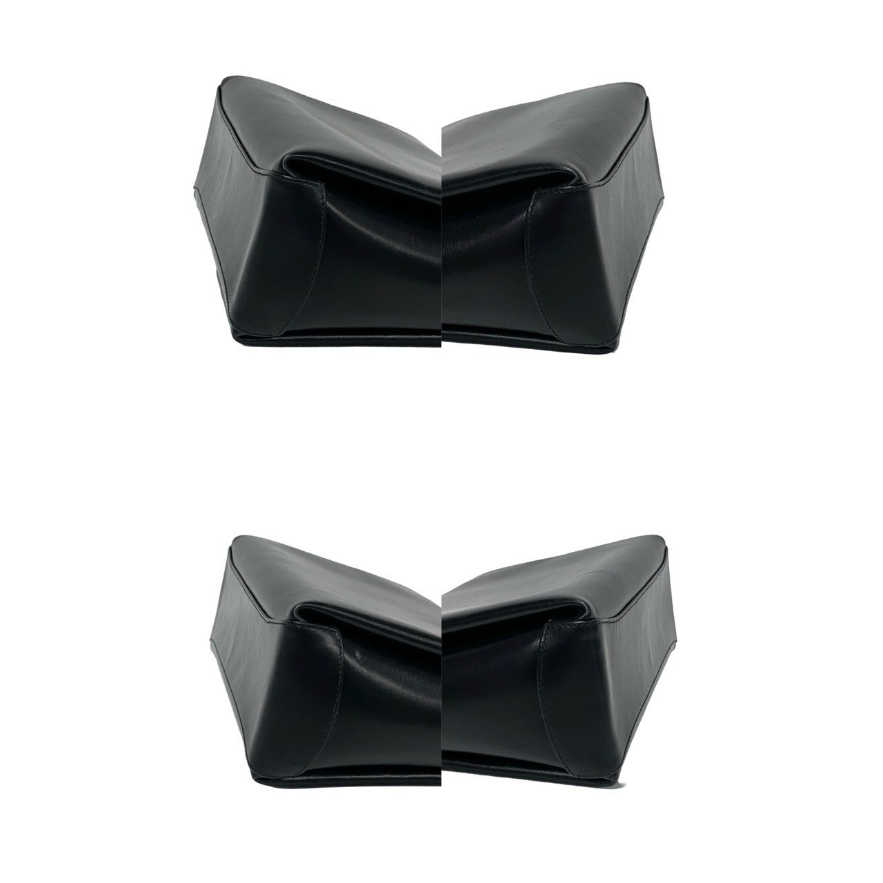 GUCCI Shoulder Bag leather black Bamboo