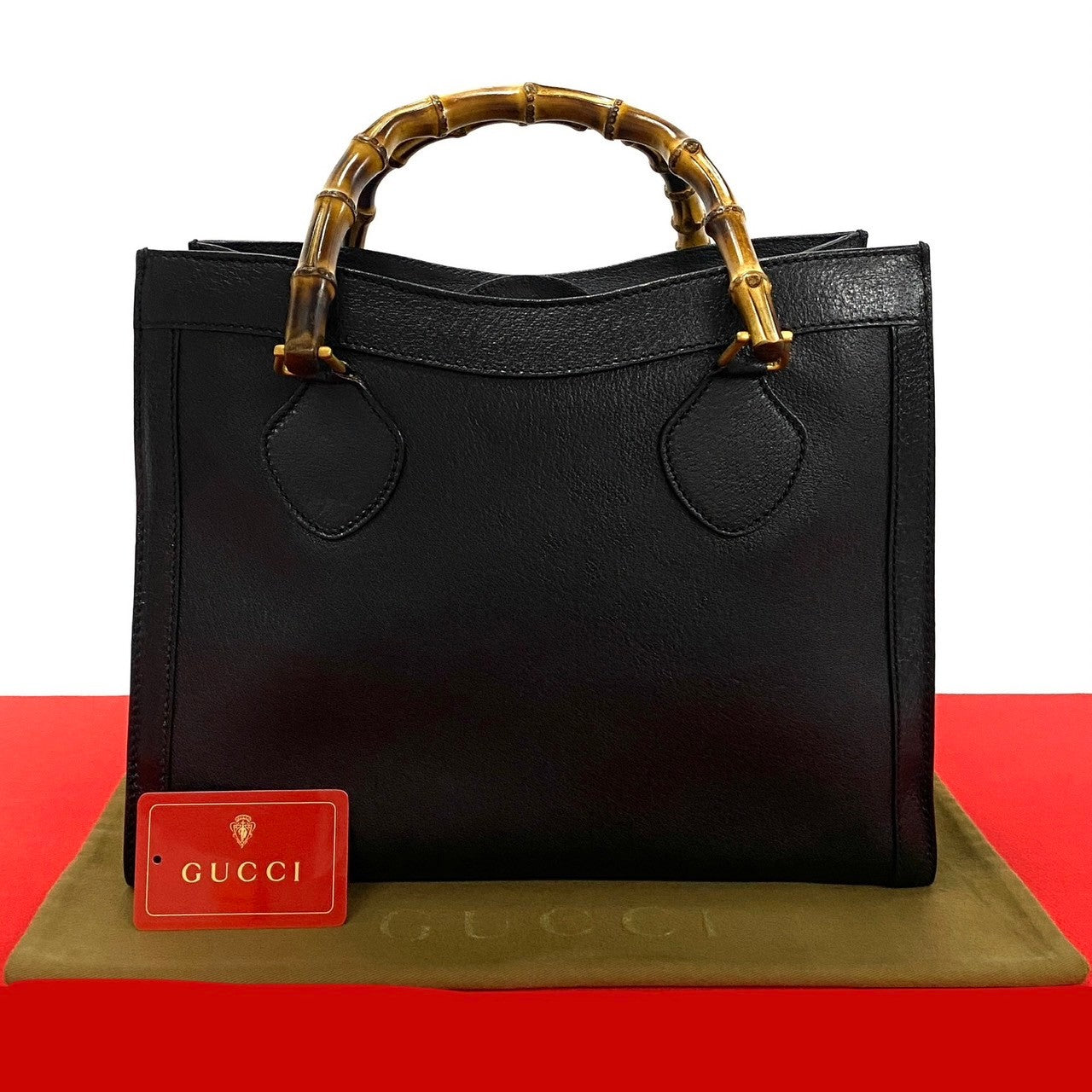 GUCCI Handbag 002・123・0260 leather black Bamboo