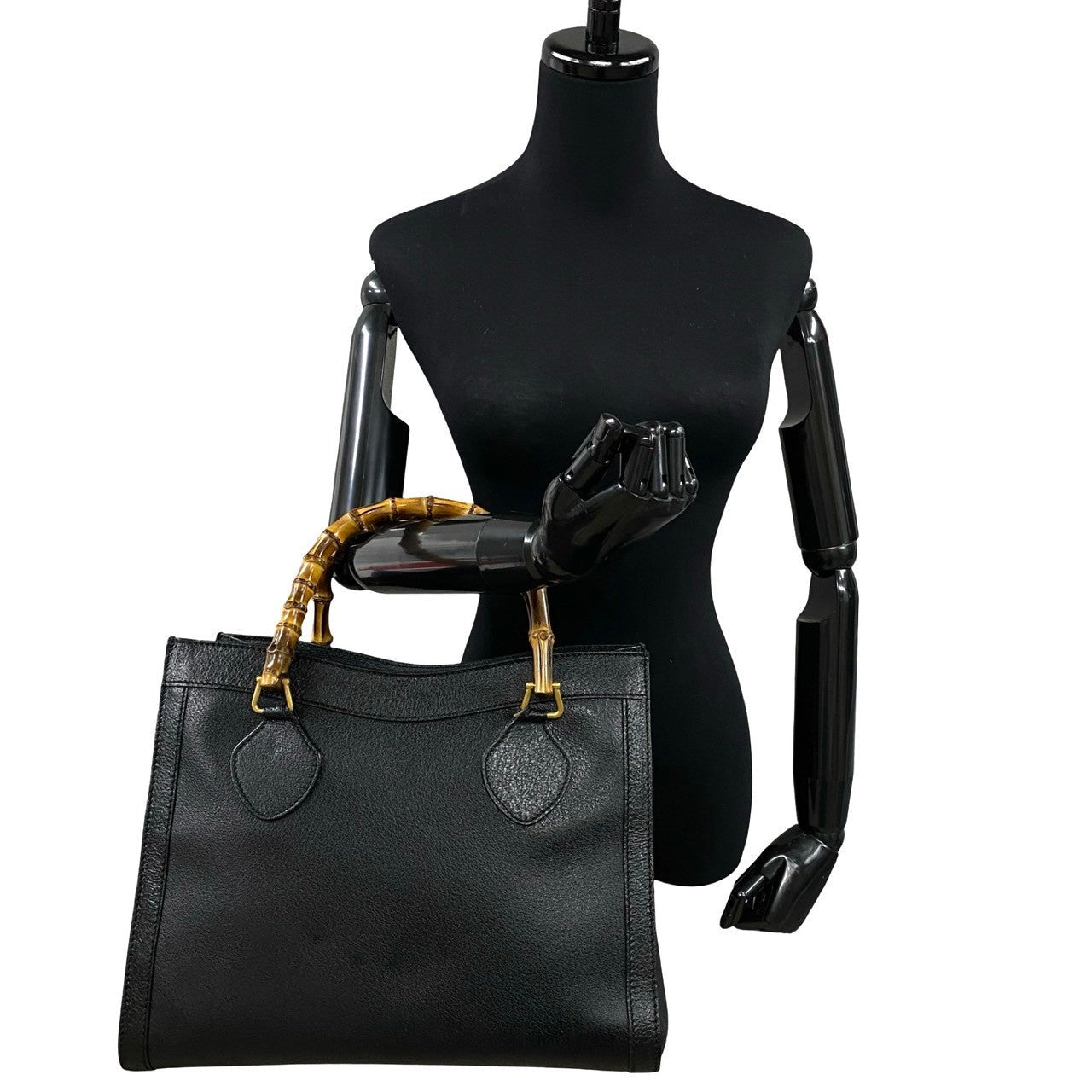 GUCCI Handbag 002・123・0260 leather black Bamboo