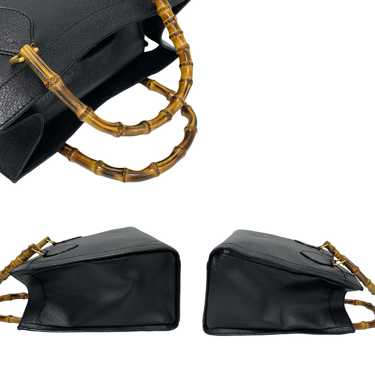 GUCCI Handbag 002・123・0260 leather black Bamboo