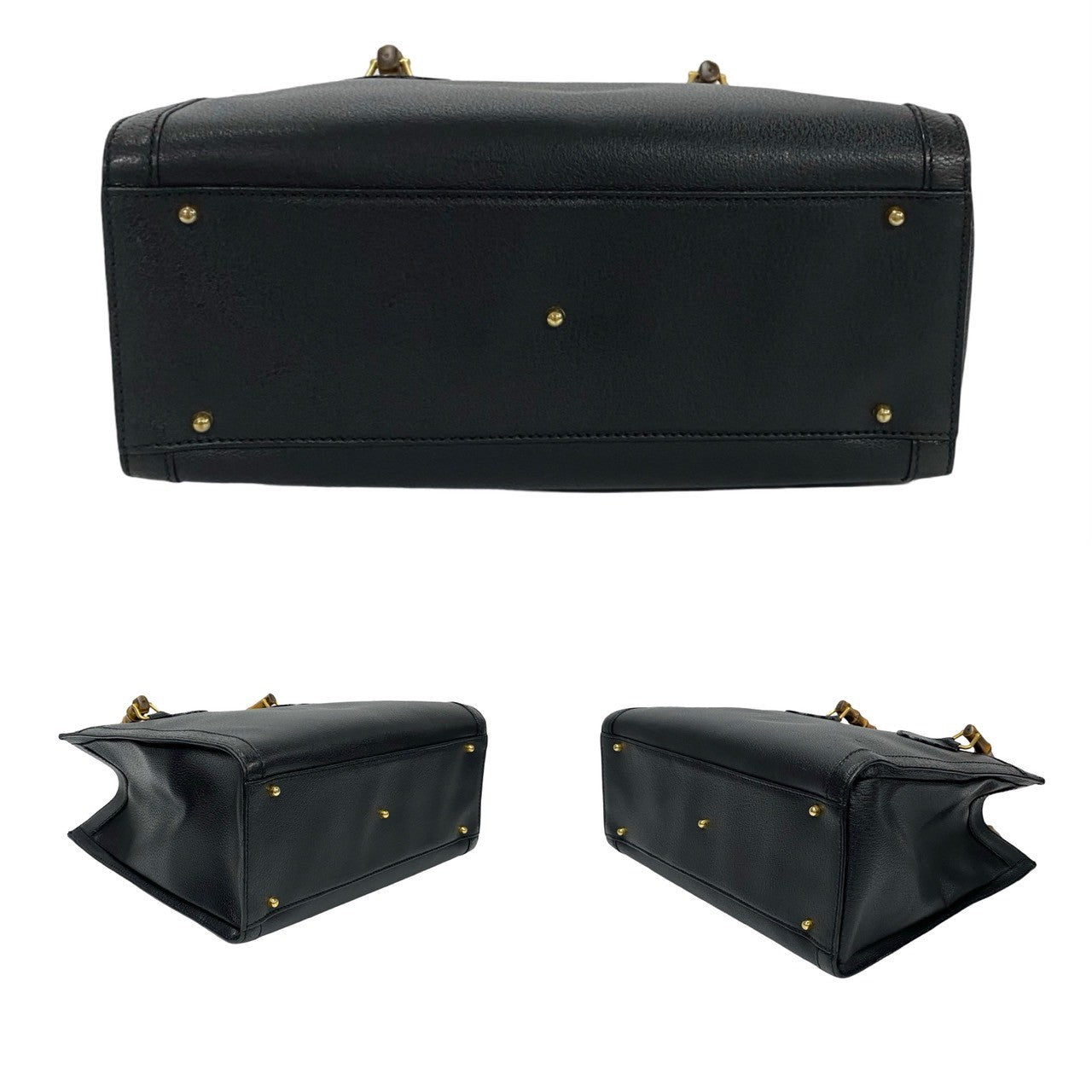 GUCCI Handbag 002・123・0260 leather black Bamboo