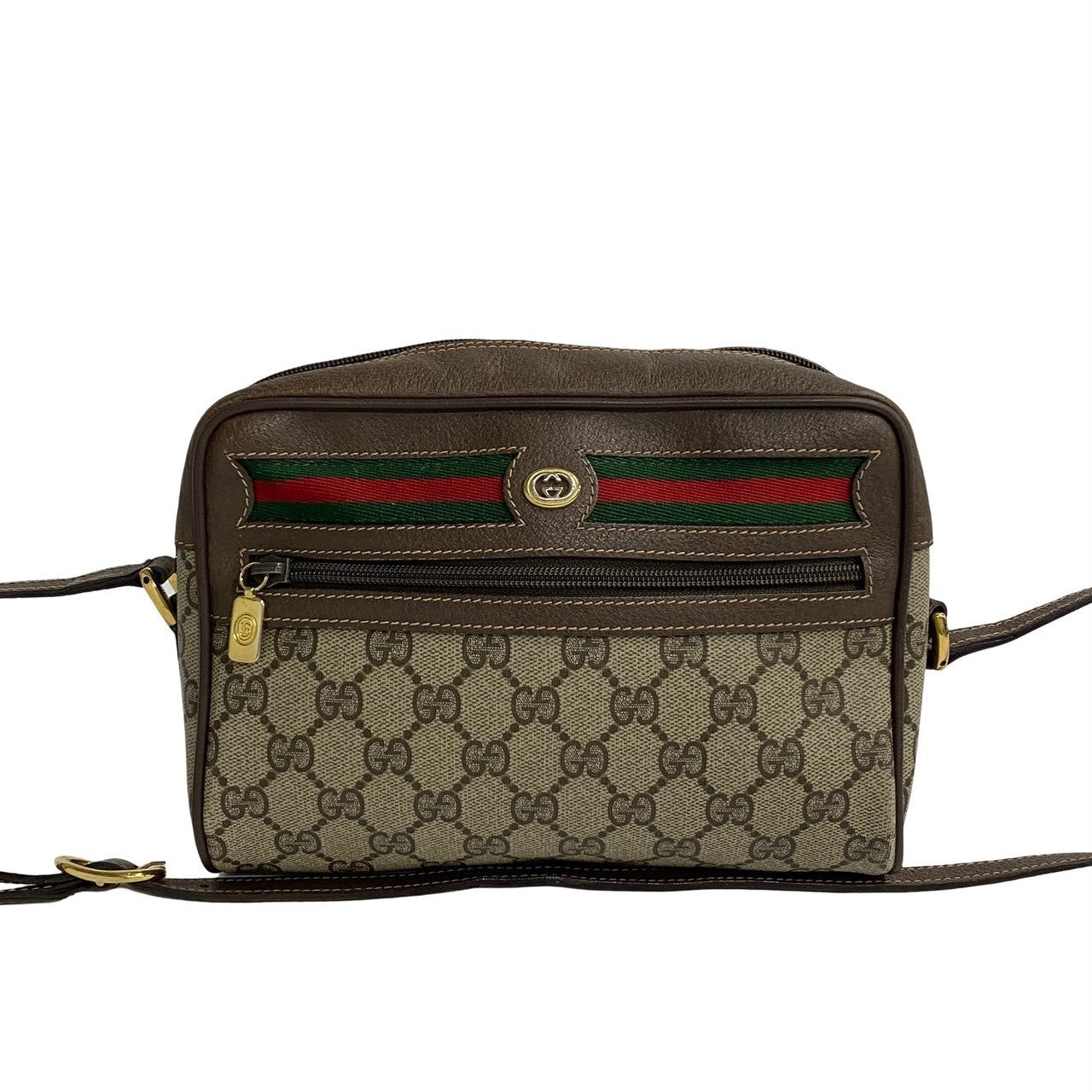 GUCCI Shoulder Bag leather Brown Sherry line