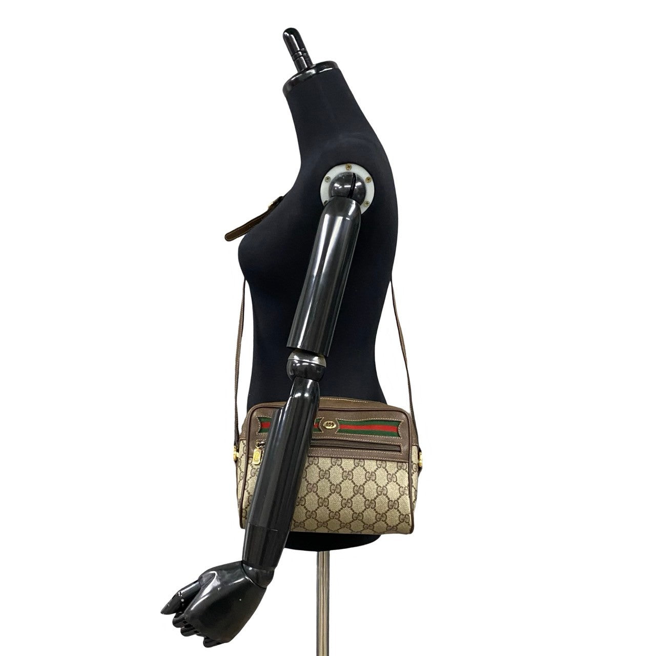 GUCCI Shoulder Bag leather Brown Sherry line