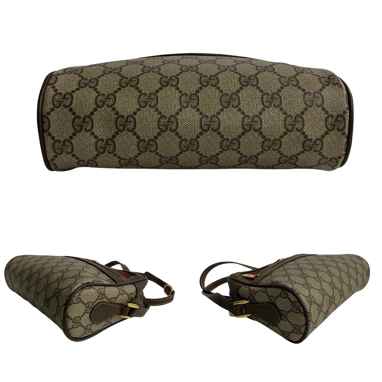 GUCCI Shoulder Bag leather Brown Sherry line