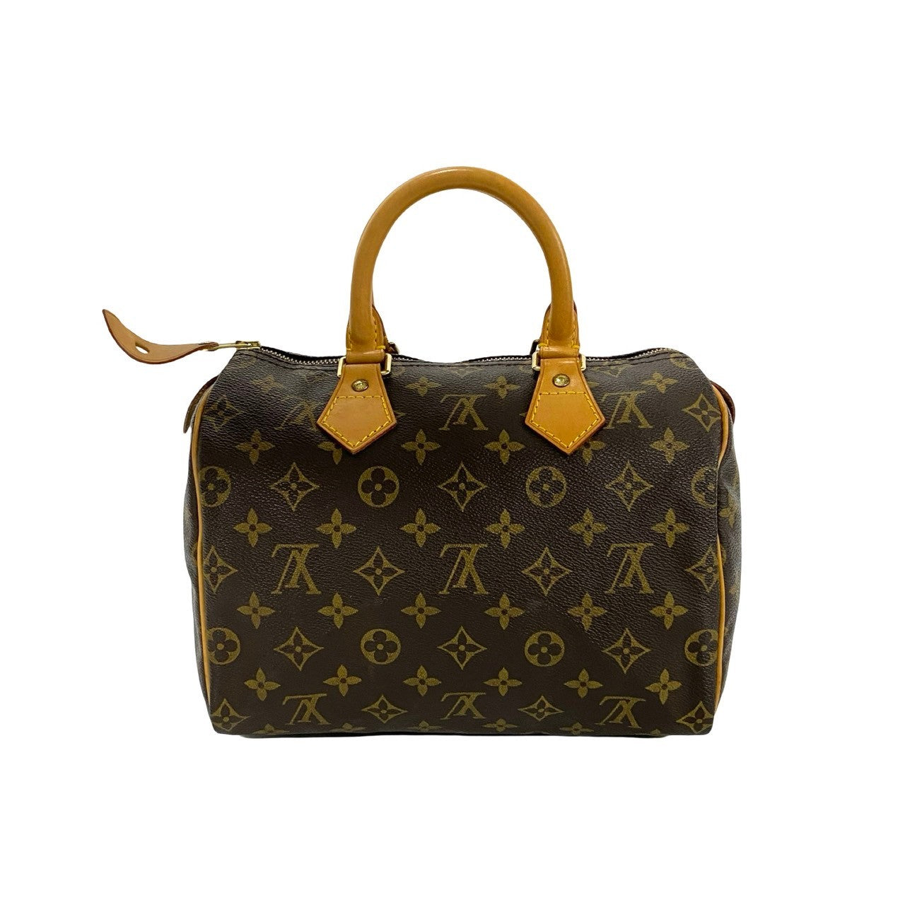 LOUIS VUITTON Boston Duffel bag leather Brown Monogram Speedy 25