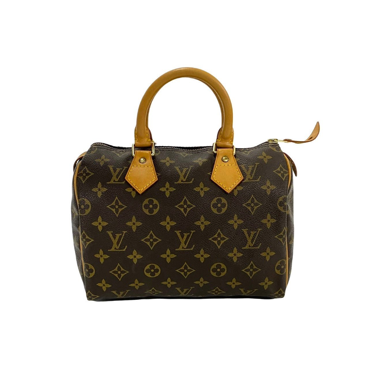 LOUIS VUITTON Boston Duffel bag leather Brown Monogram Speedy 25