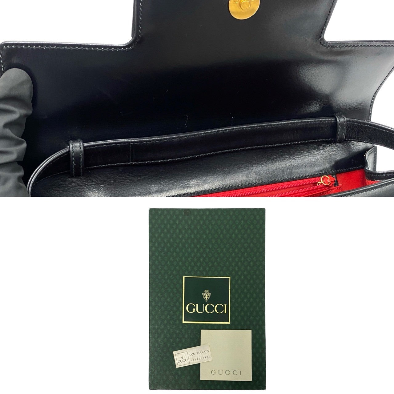 GUCCI Shoulder Bag Calfskin black