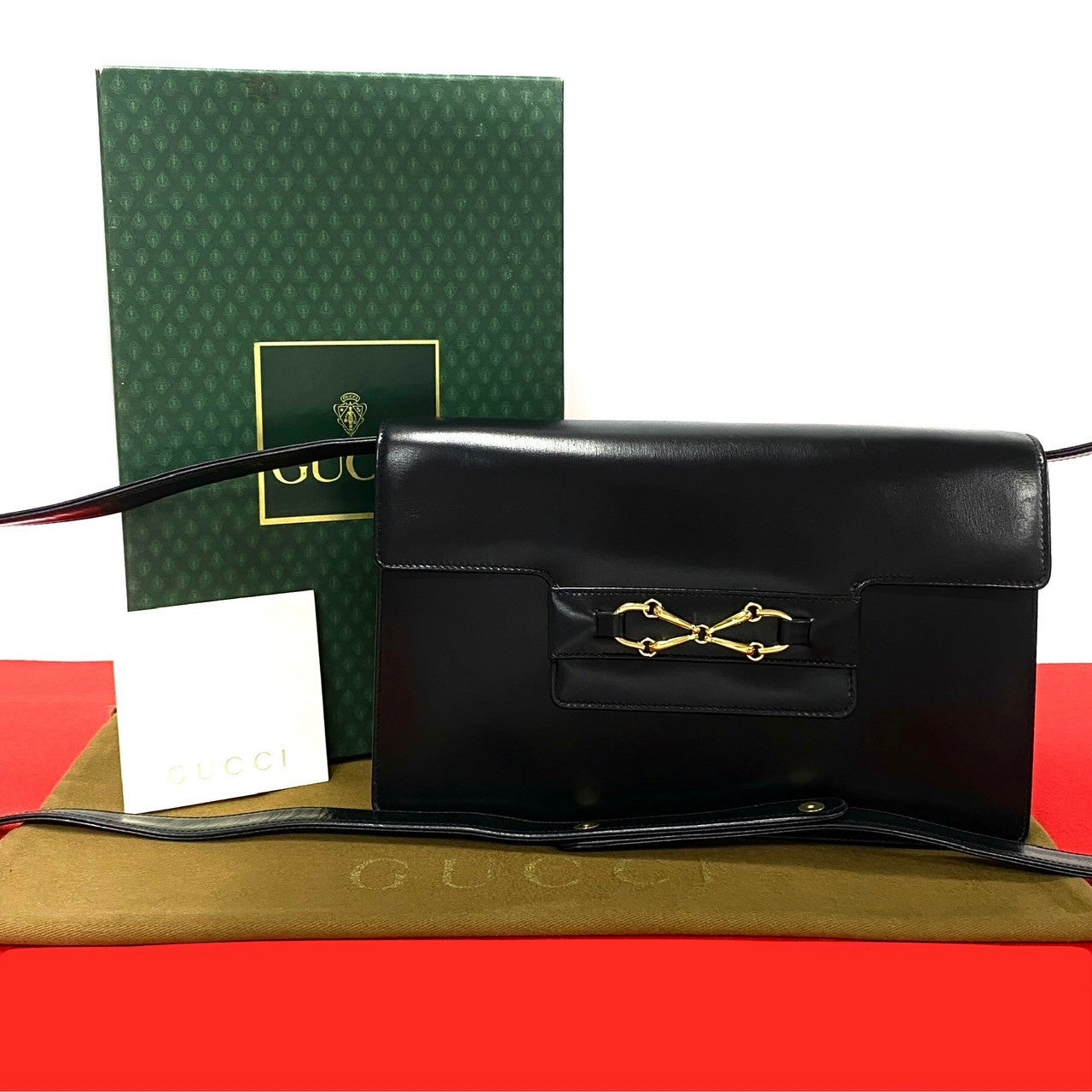 GUCCI Shoulder Bag Calfskin black