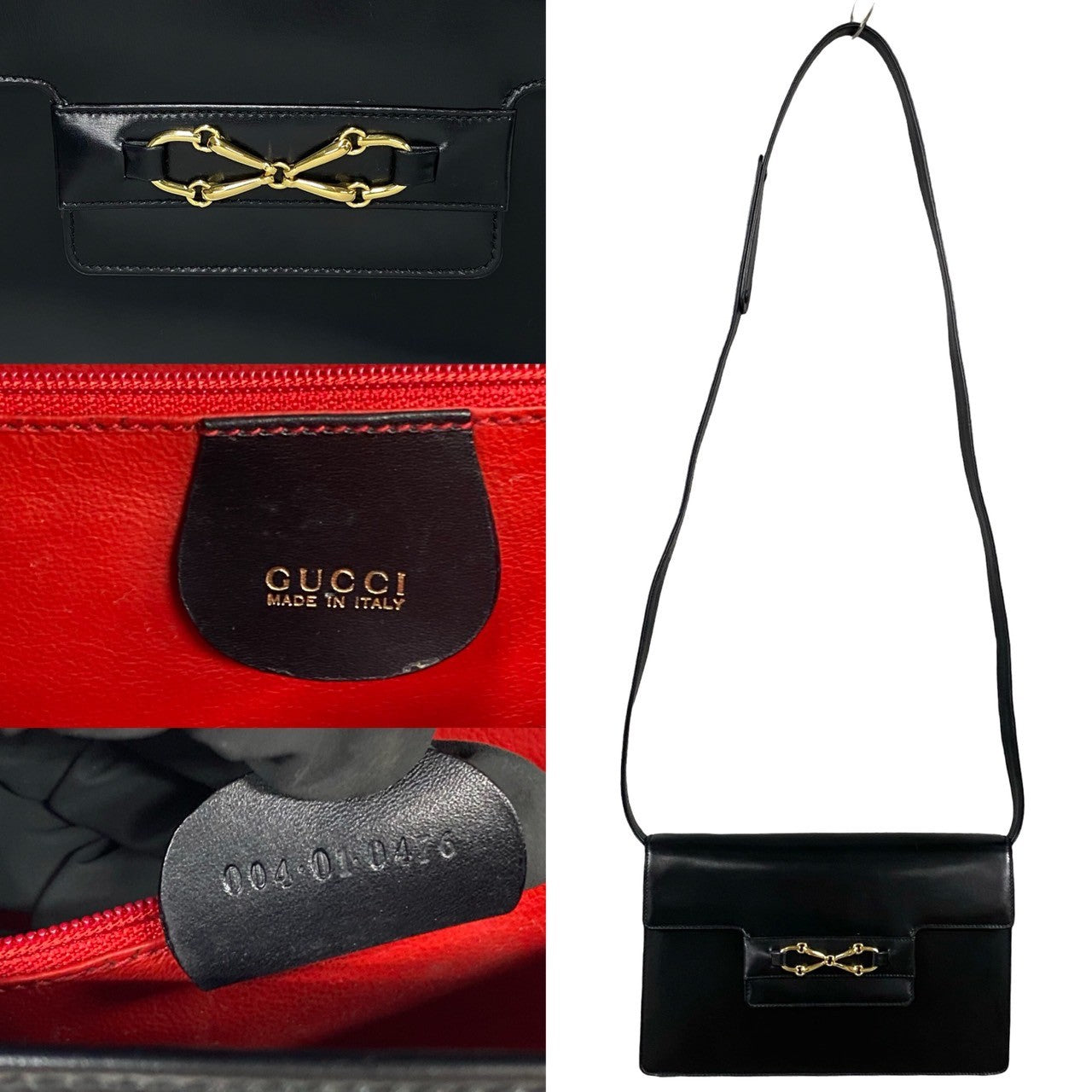 GUCCI Shoulder Bag Calfskin black