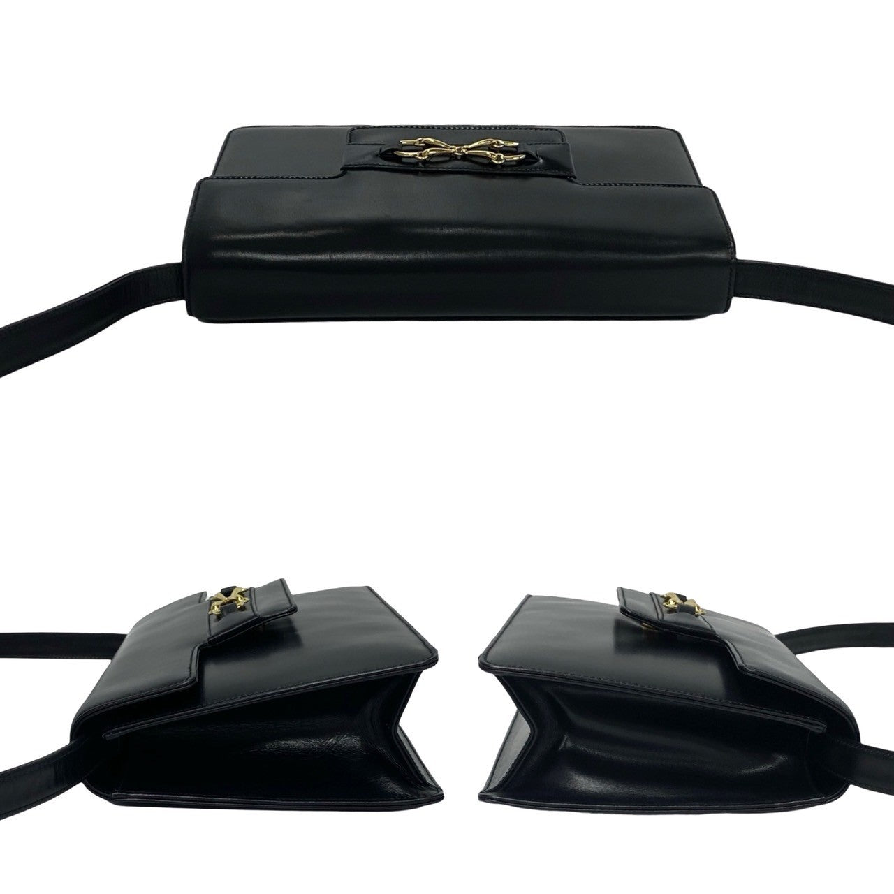 GUCCI Shoulder Bag Calfskin black