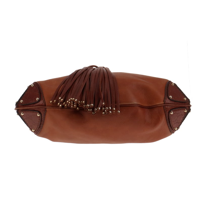 Gucci Indy Large Caramel Leather With Tassel