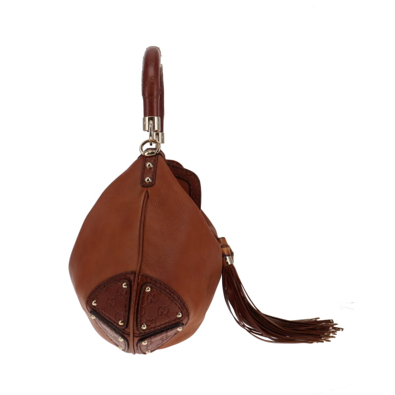 Gucci Indy Large Caramel Leather With Tassel