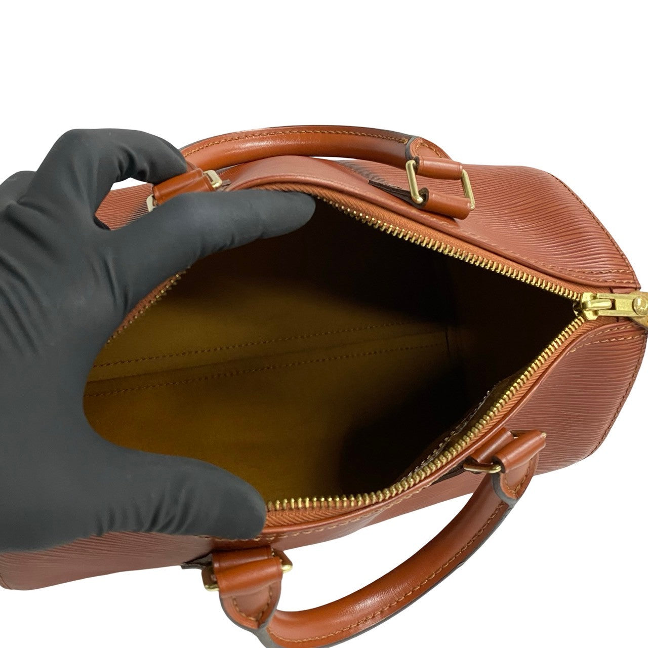LOUIS VUITTON Boston Duffel bag leather Brown Epi Speedy 25