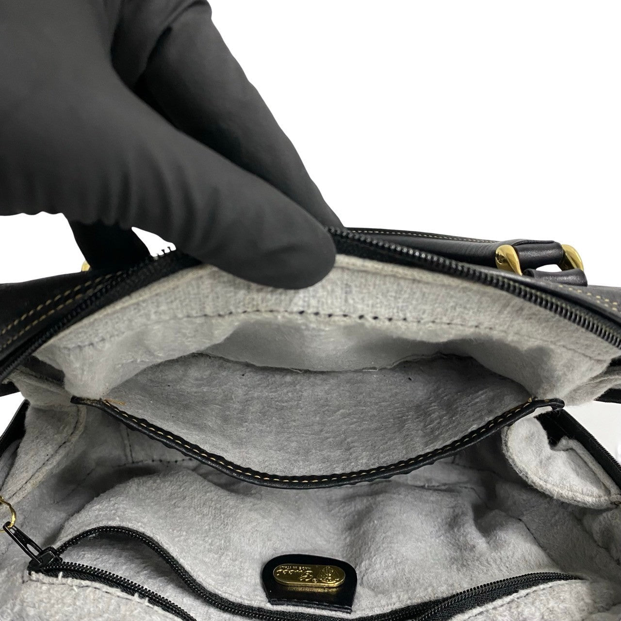 GUCCI Handbag leather black Old Gucci