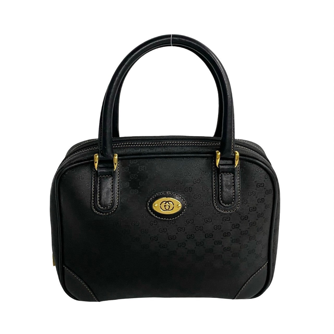 GUCCI Handbag leather black Old Gucci