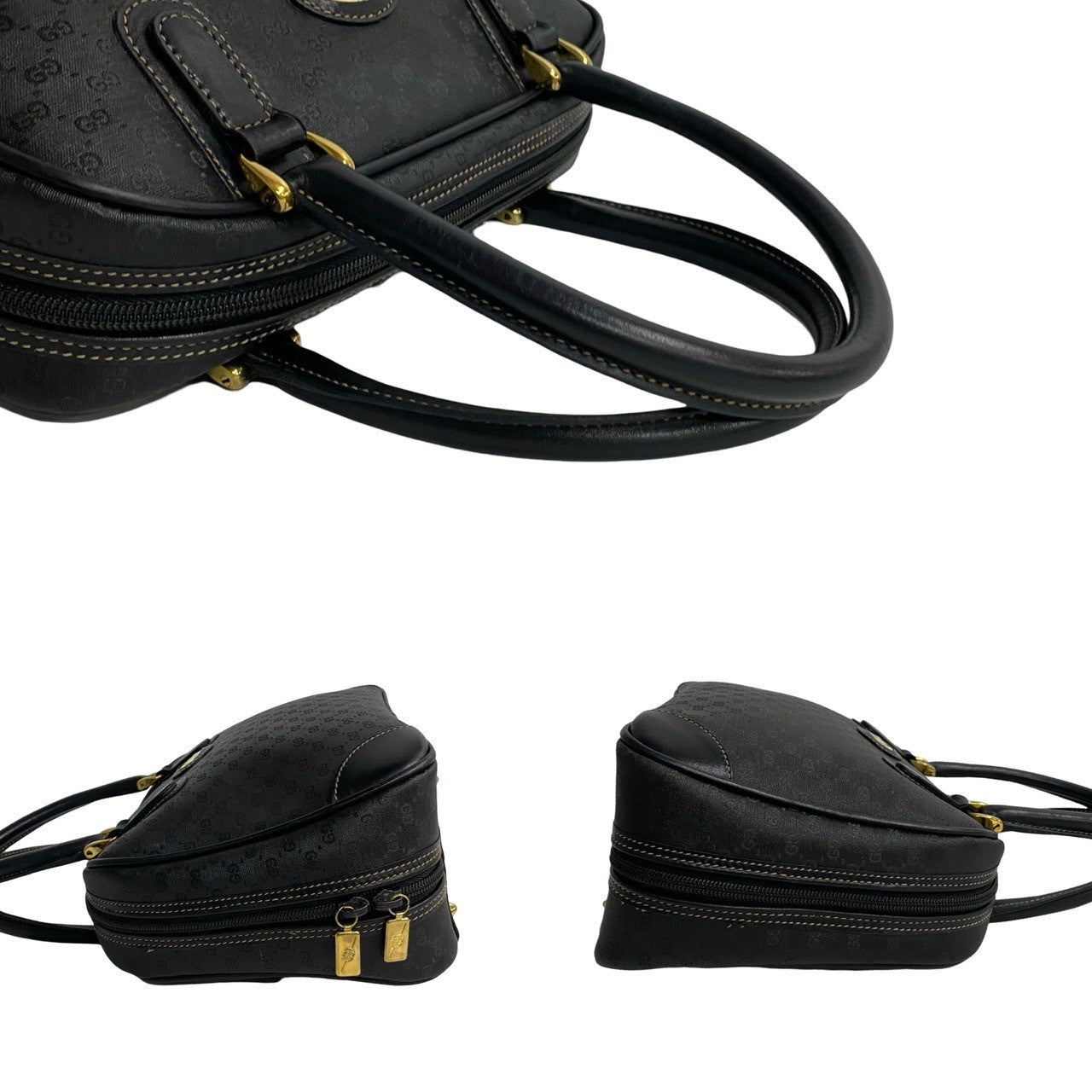 GUCCI Handbag leather black Old Gucci