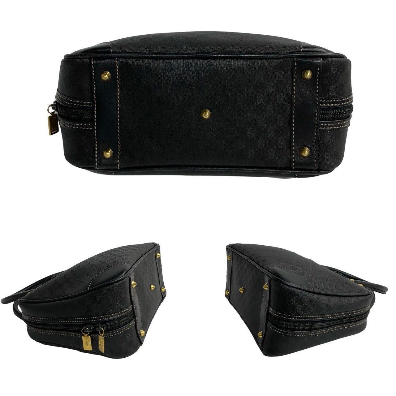 GUCCI Handbag leather black Old Gucci