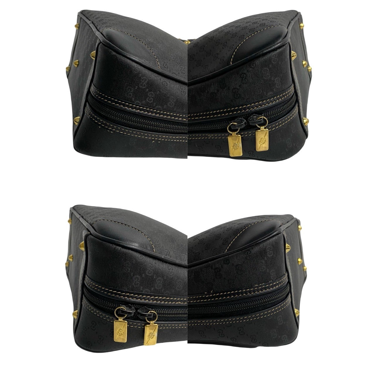 GUCCI Handbag leather black Old Gucci