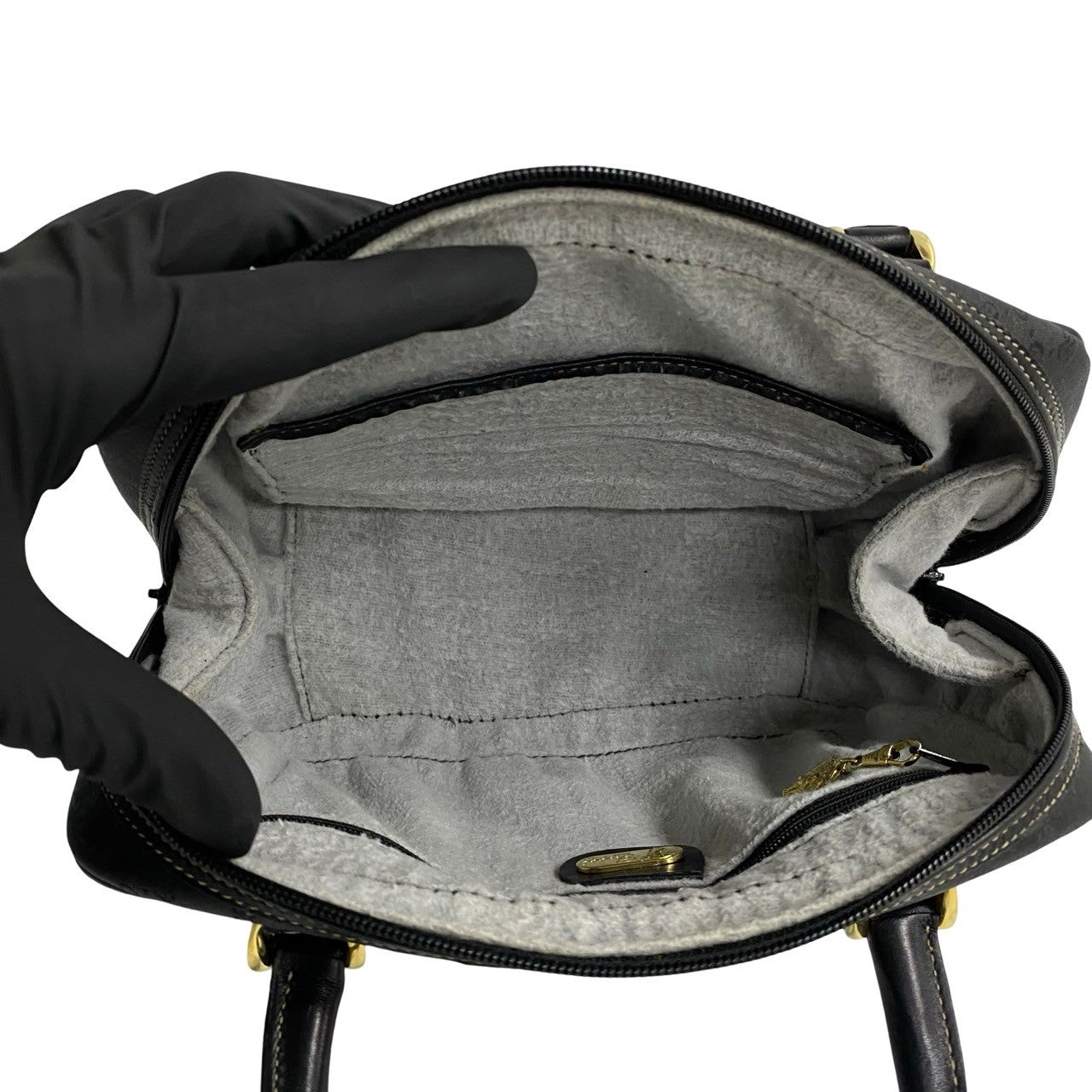 GUCCI Handbag leather black Old Gucci