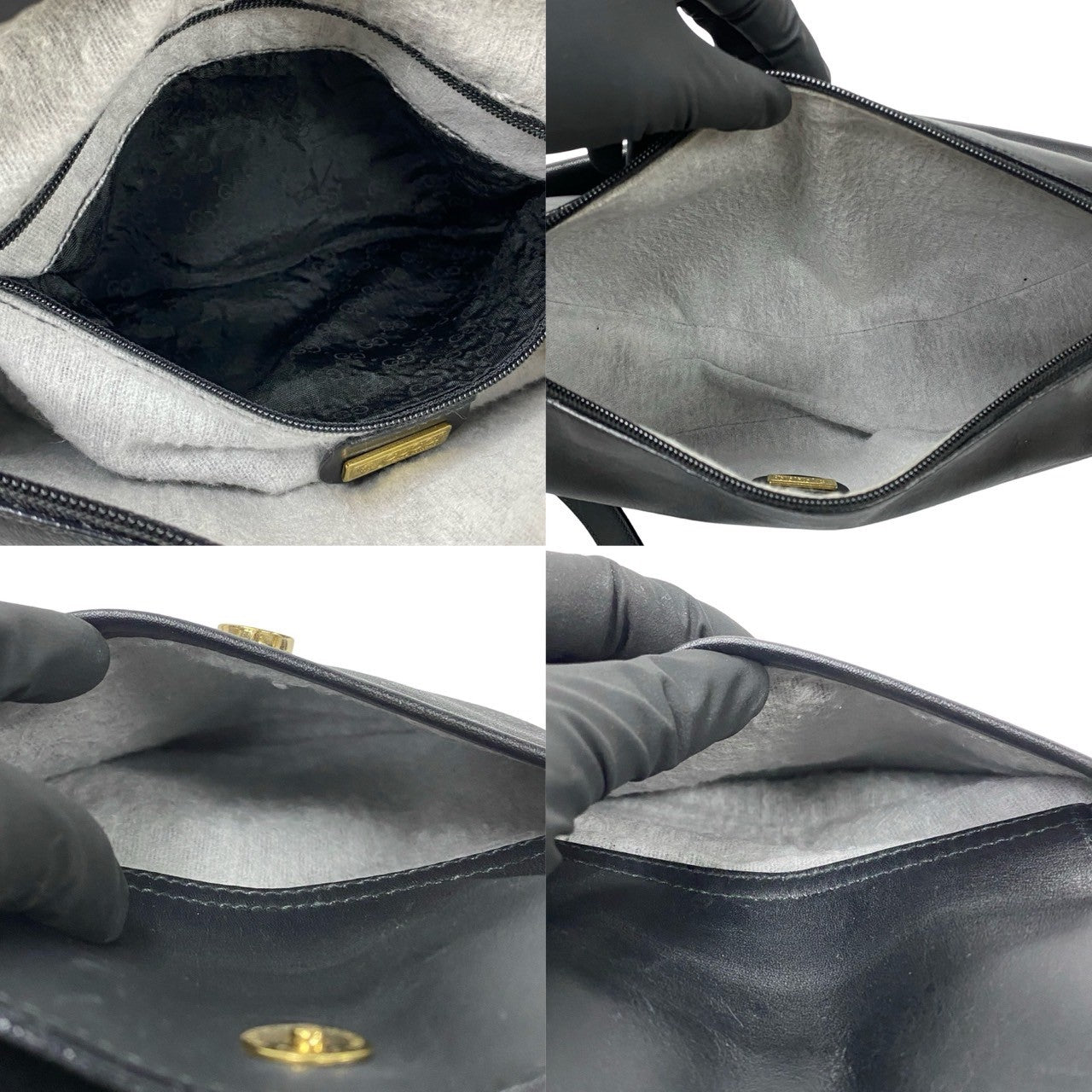 GUCCI Shoulder Bag leather black