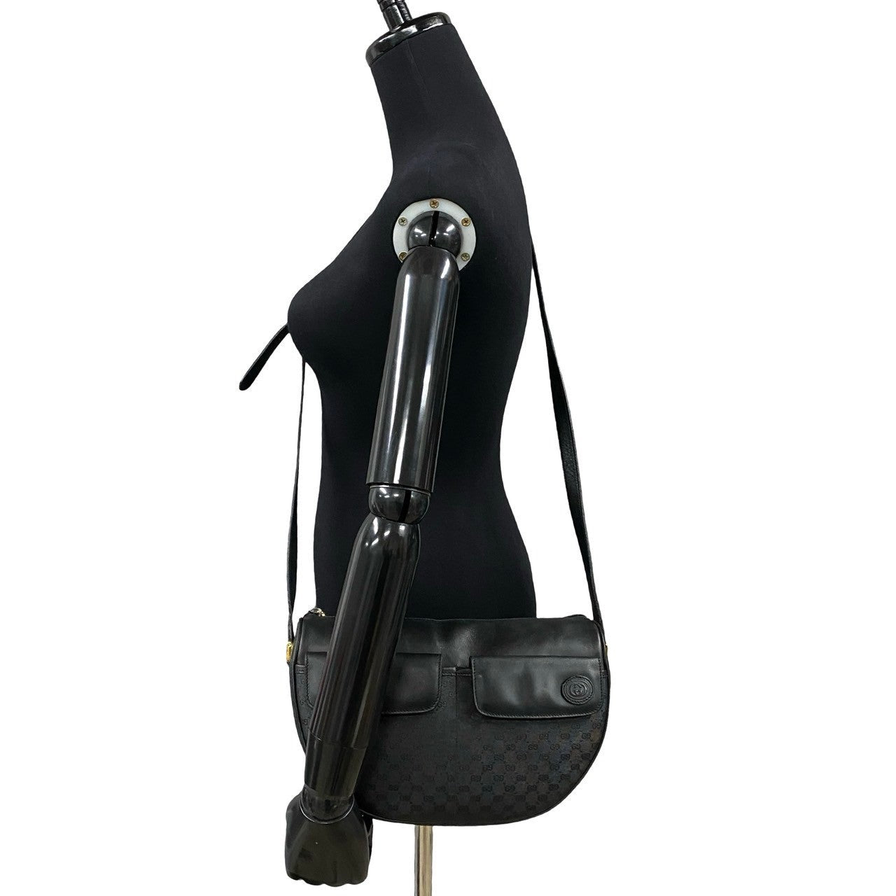 GUCCI Shoulder Bag leather black