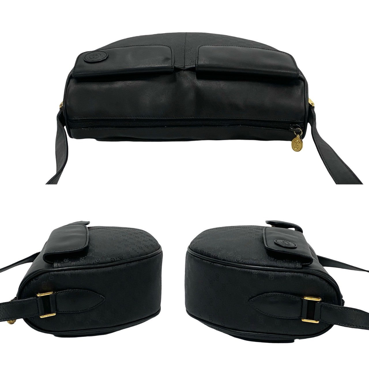 GUCCI Shoulder Bag leather black