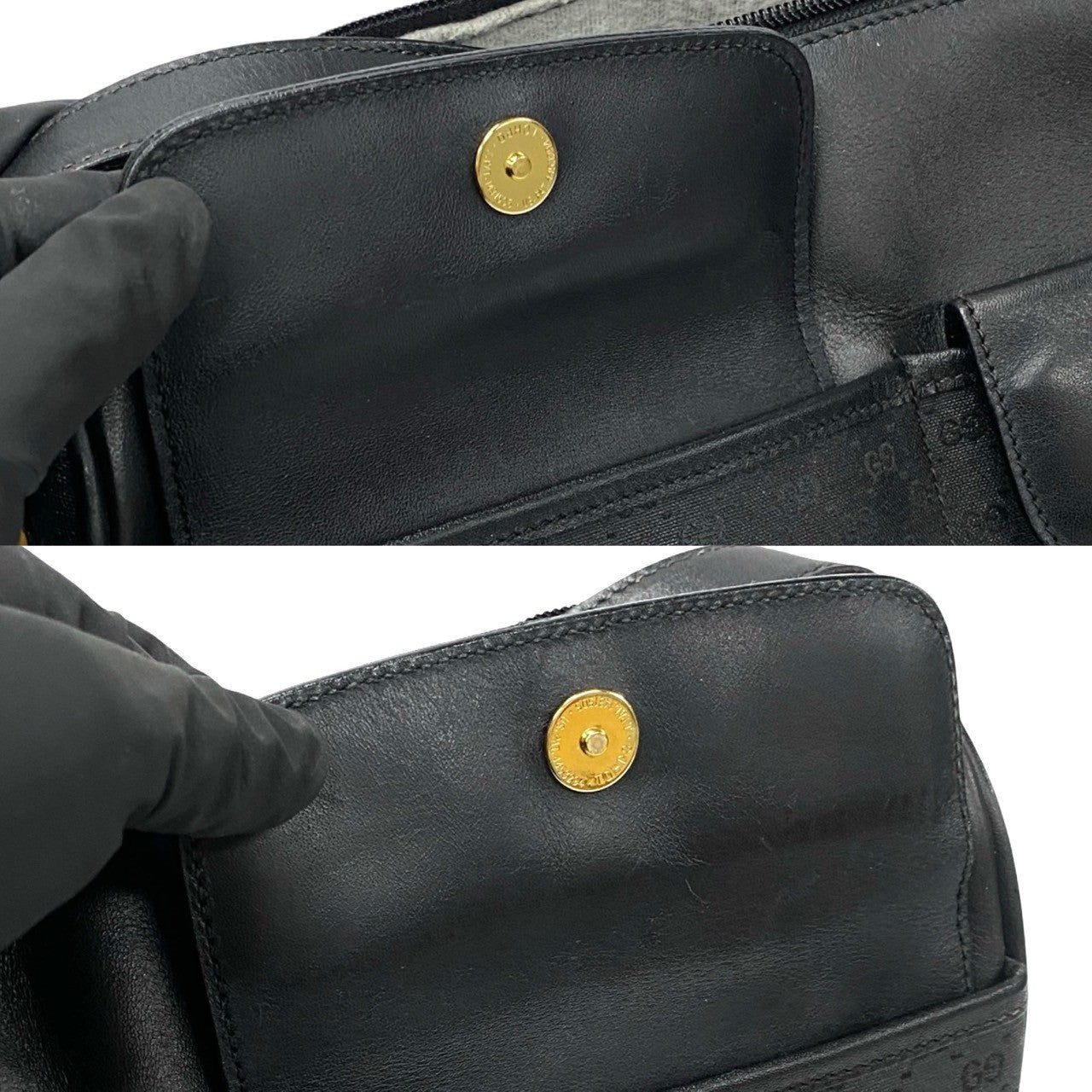 GUCCI Shoulder Bag leather black
