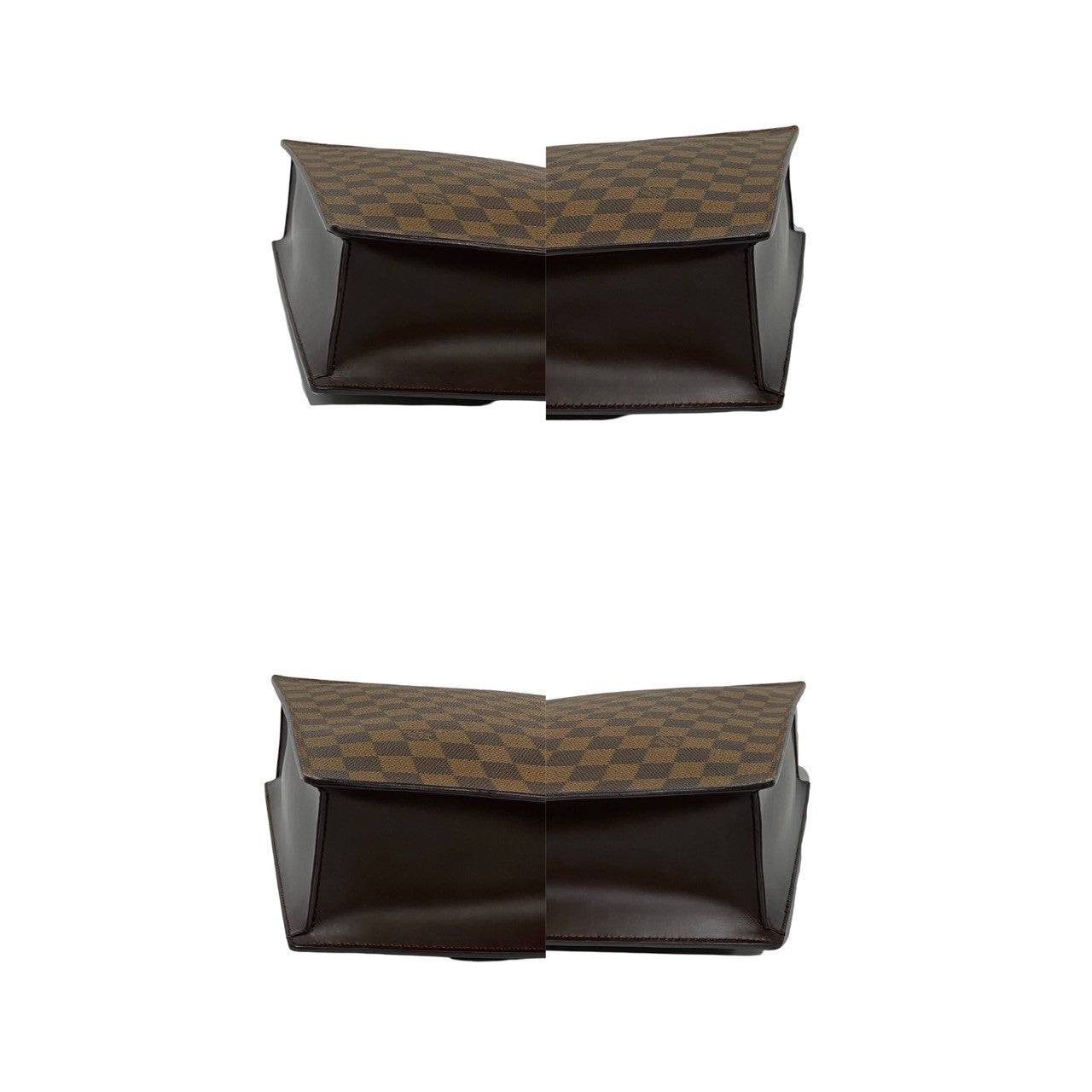 LOUIS VUITTON Handbag leather Brown Damier Venice
