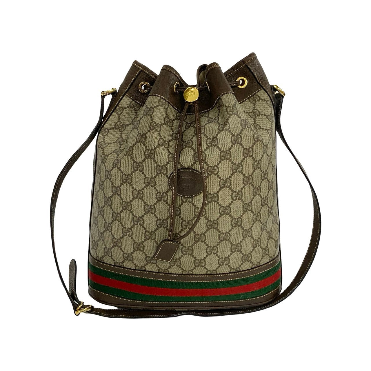 GUCCI Shoulder Bag leather Brown Sherry line