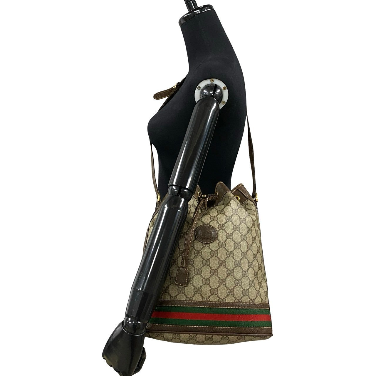 GUCCI Shoulder Bag leather Brown Sherry line