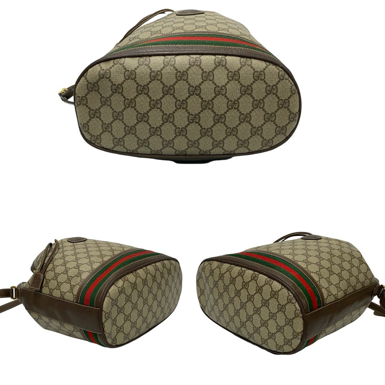 GUCCI Shoulder Bag leather Brown Sherry line