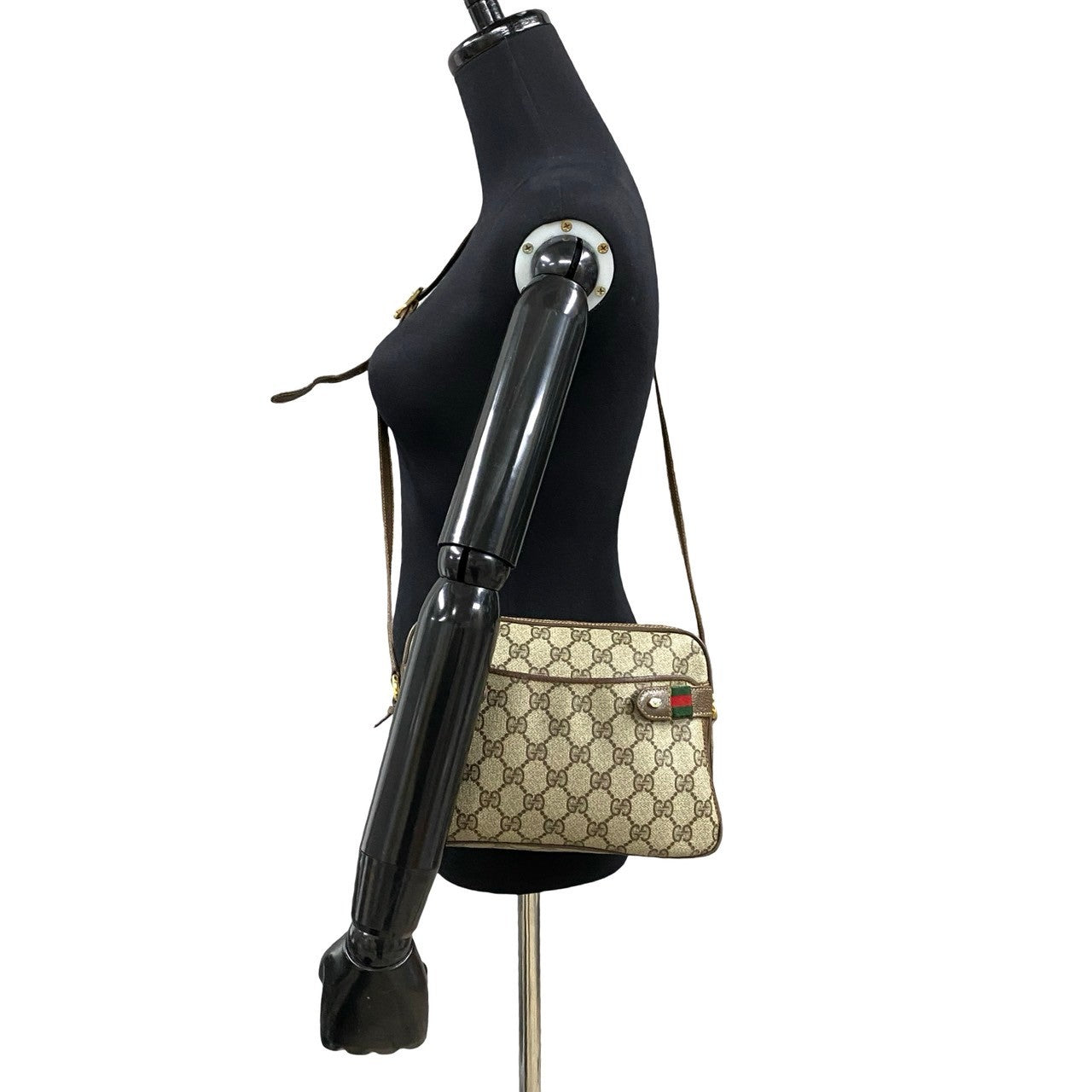 GUCCI Shoulder Bag leather Brown Sherry line