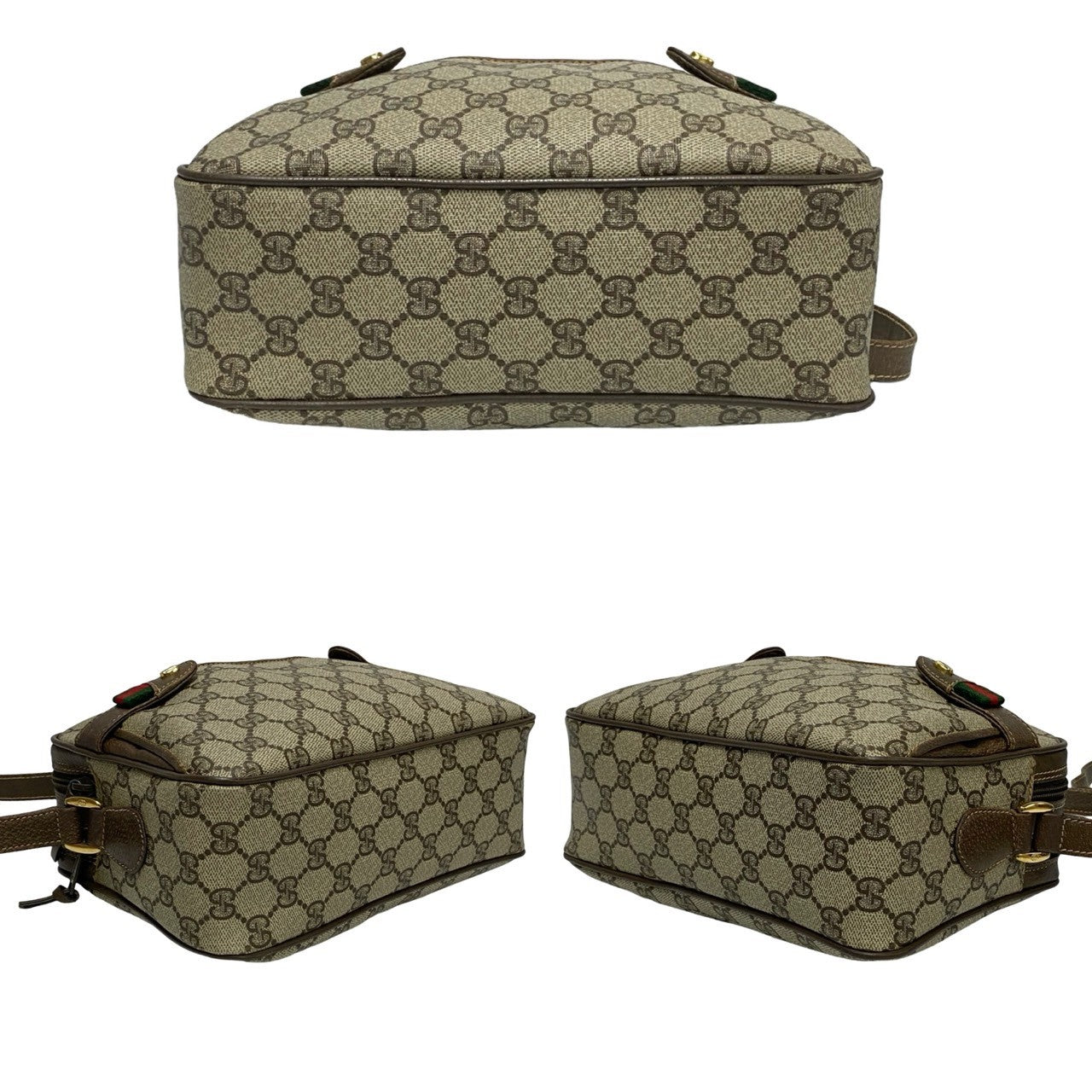 GUCCI Shoulder Bag leather Brown Sherry line