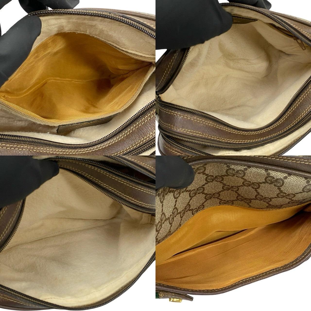 GUCCI Shoulder Bag leather Brown Sherry line