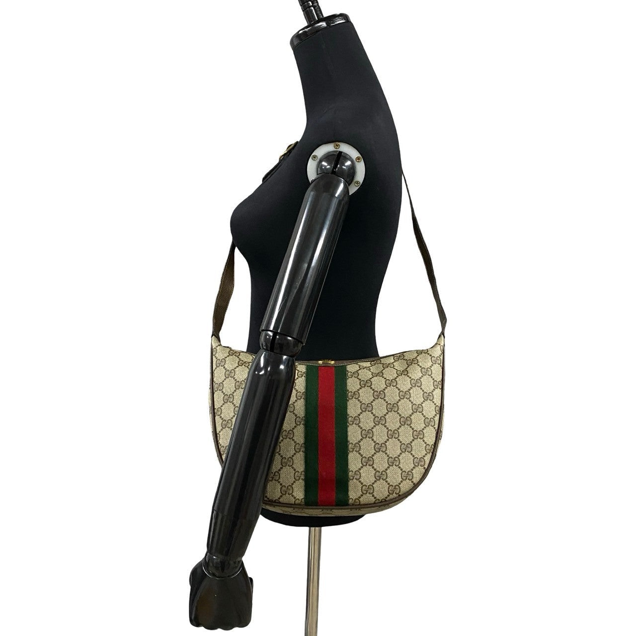 GUCCI Shoulder Bag leather Brown Sherry line