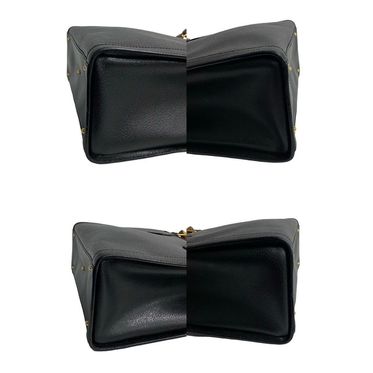 GUCCI Handbag leather black Bamboo