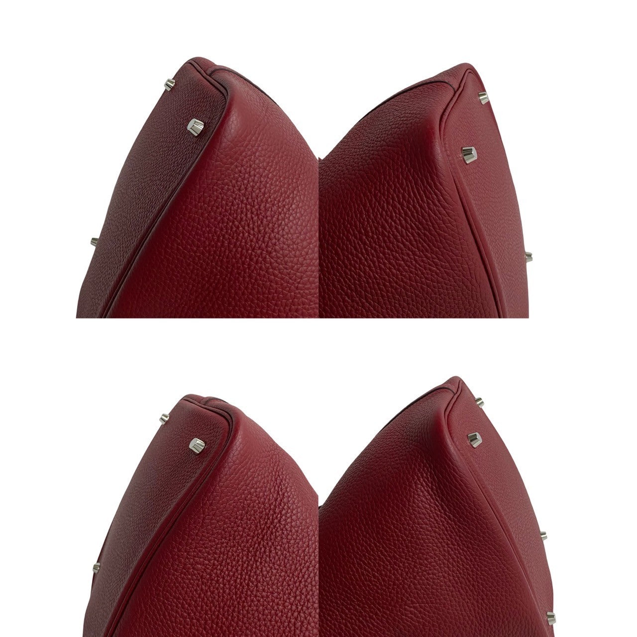 HERMES Handbag Taurillon Clemence Red Picotan lock