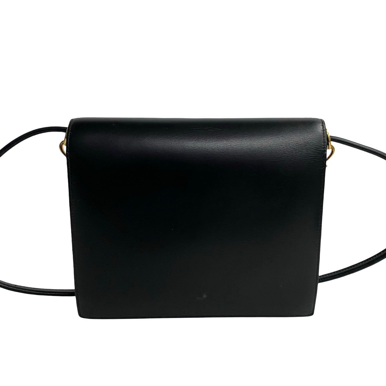 HERMES Shoulder Bag leather black Sexana 22